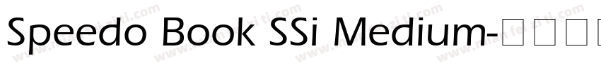 Speedo Book SSi Medium字体转换